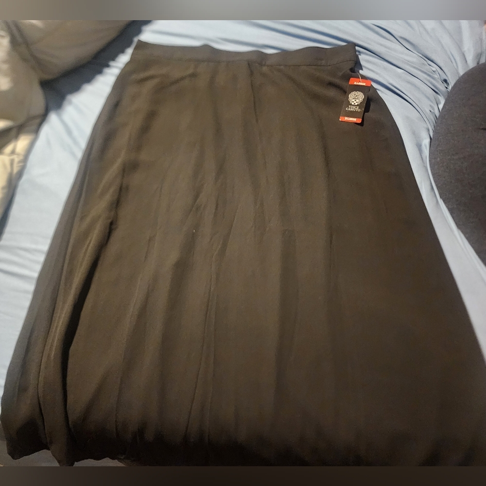 VINCE CAMUTO Black Crepe Lined Dress Maxi Skirt
